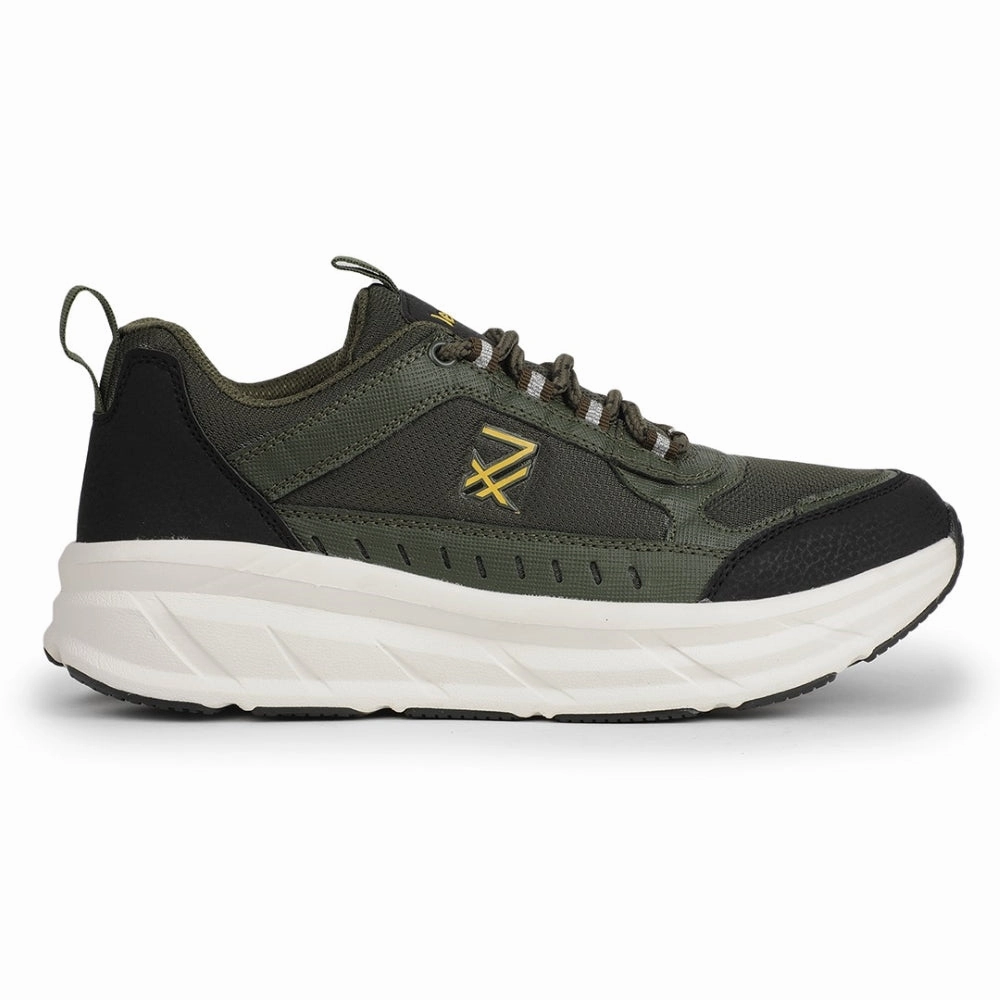 Leap7x Sports Olive Green Running Shoes For Mens MOUNT-E By Liberty Recommended Running Shoes Uk