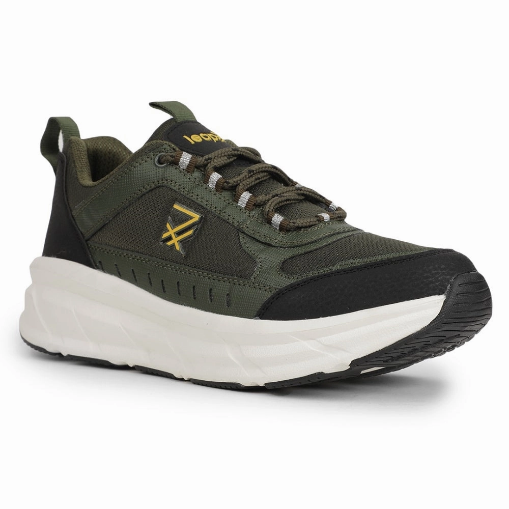 Running Shoes For Hiking Leap7x Sports Olive Green Running Shoes For Mens MOUNT-E By Liberty