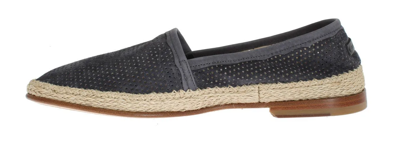 Best Quality Penny Loafers Gray Suede Breathable Logo Loafers