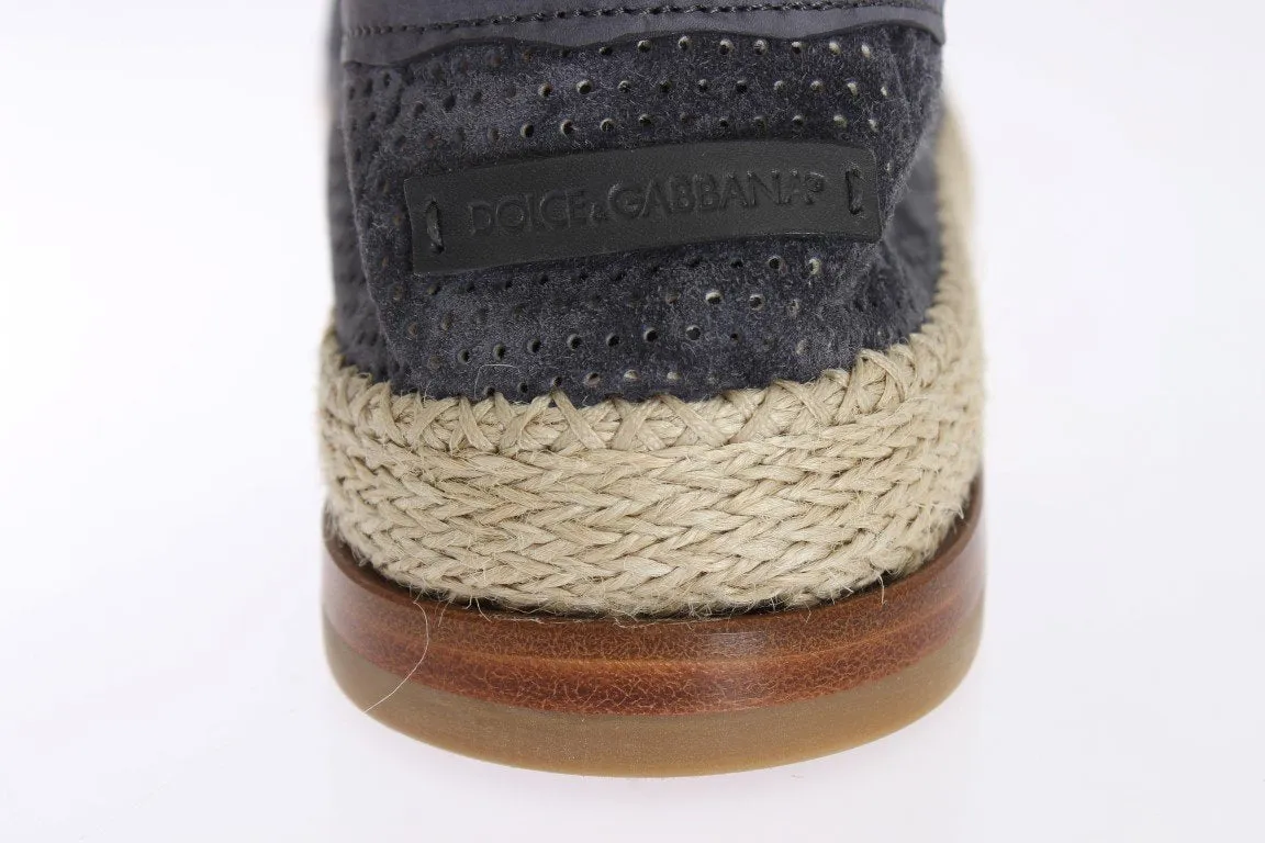 Zara Tassel Loafers Gray Suede Breathable Logo Loafers