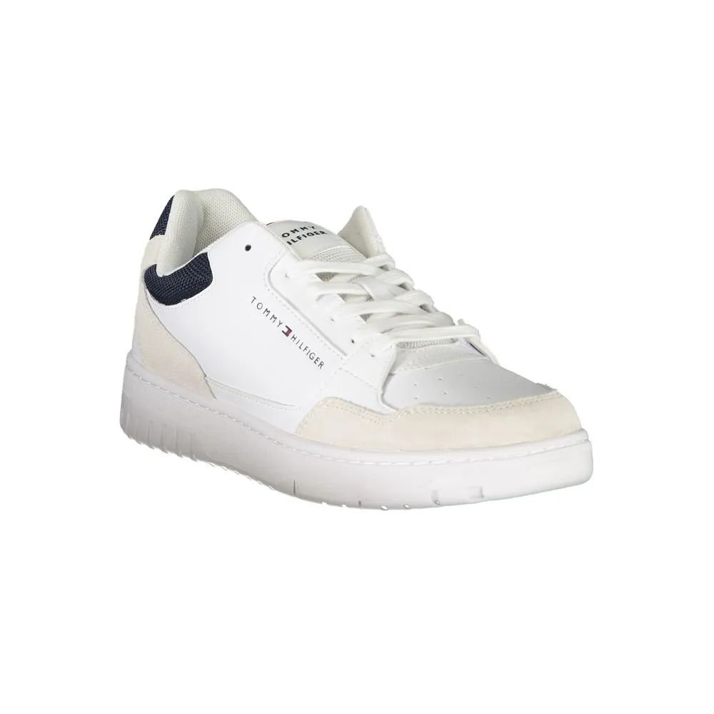 Cute Business Casual Shoes Tommy Hilfiger White Leather Men Sneaker