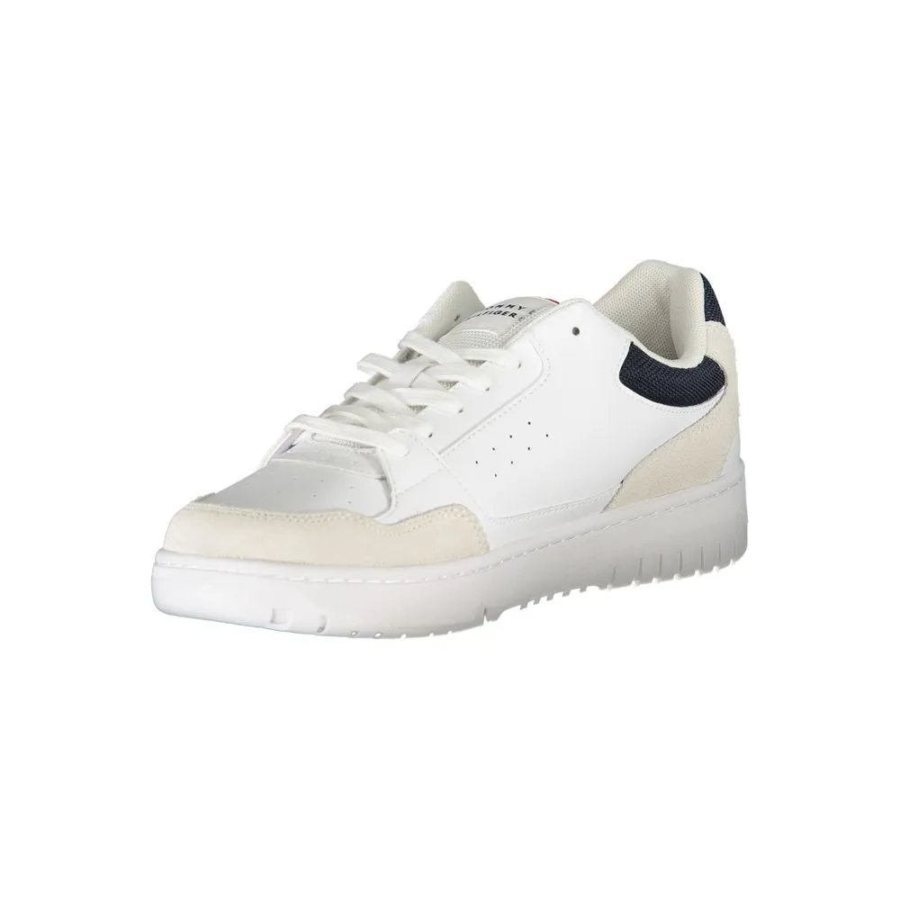 Retro Winterized Casual Basketball Shoes Tommy Hilfiger White Leather Men Sneaker