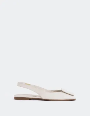 Wide Fit Flat Mary Jane Shoes Philema Ice Leather