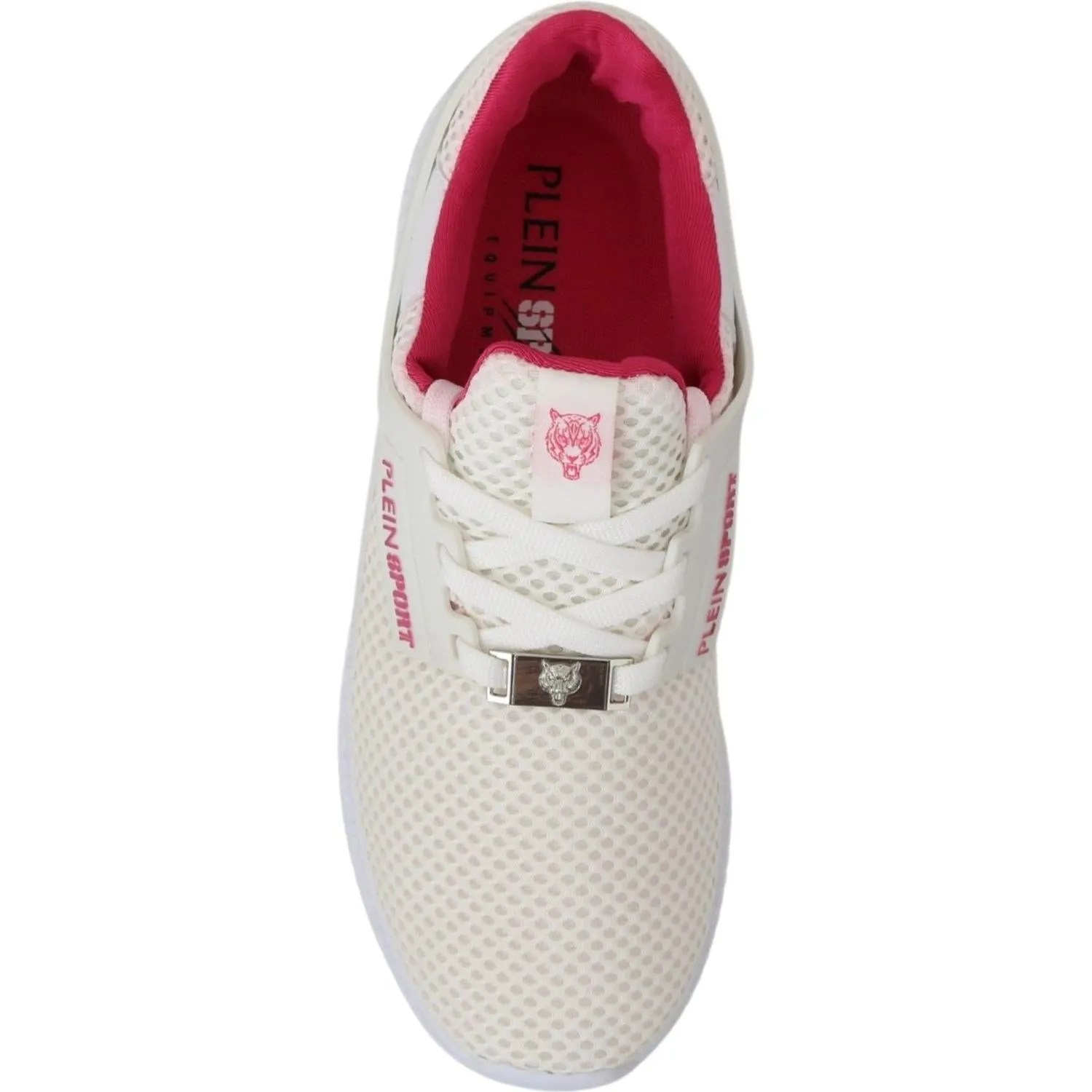 Philipp Plein White Pink Polyester Becky Sneakers Shoes Sneakers Wide