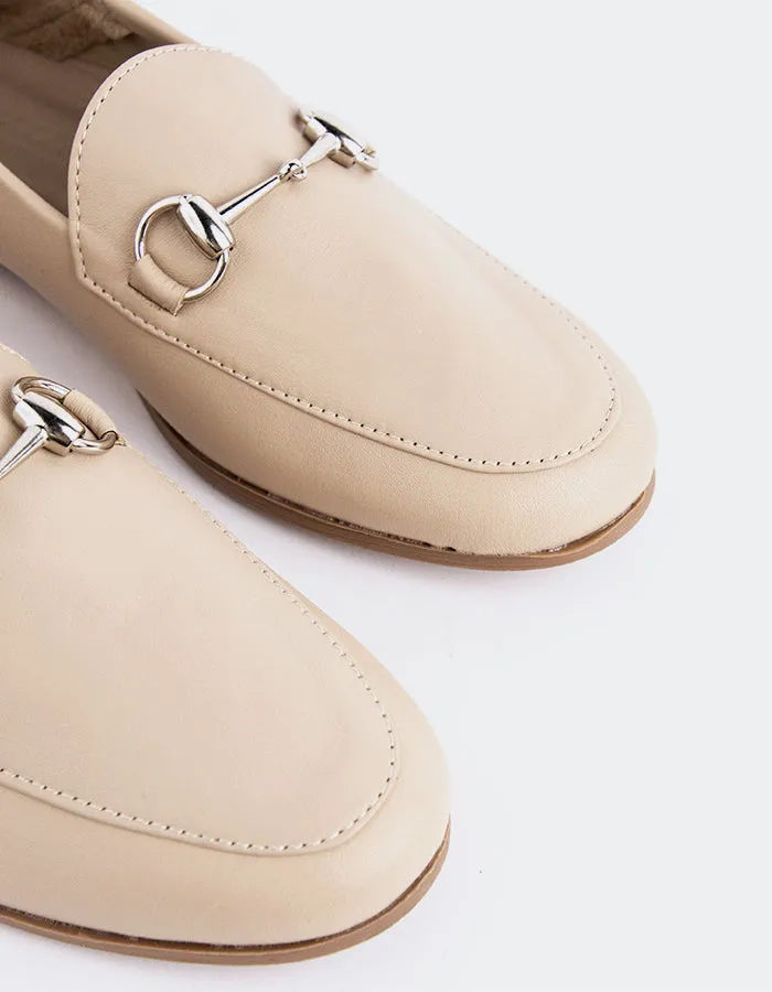 Soft Comfortable Flat Shoes Phyllis Taupe Leather