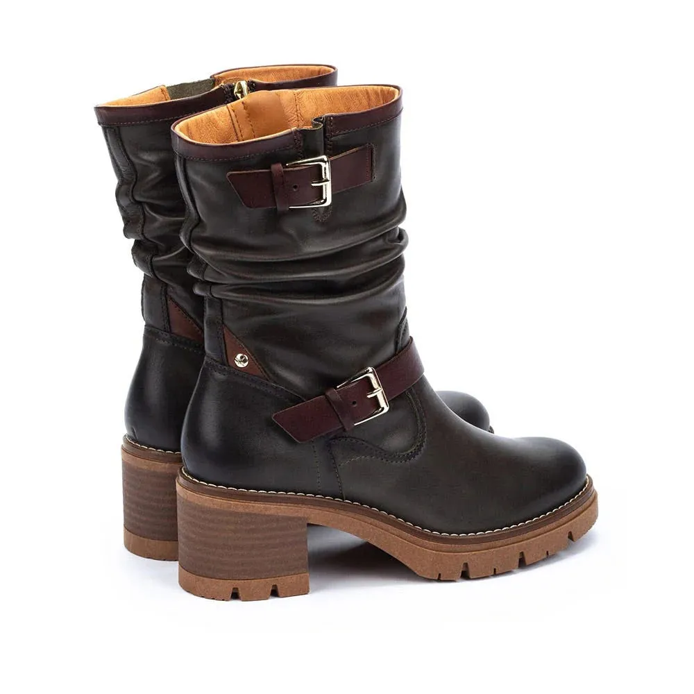 White Leather Casual Shoes Pikolinos Soria Biker Boots Women's