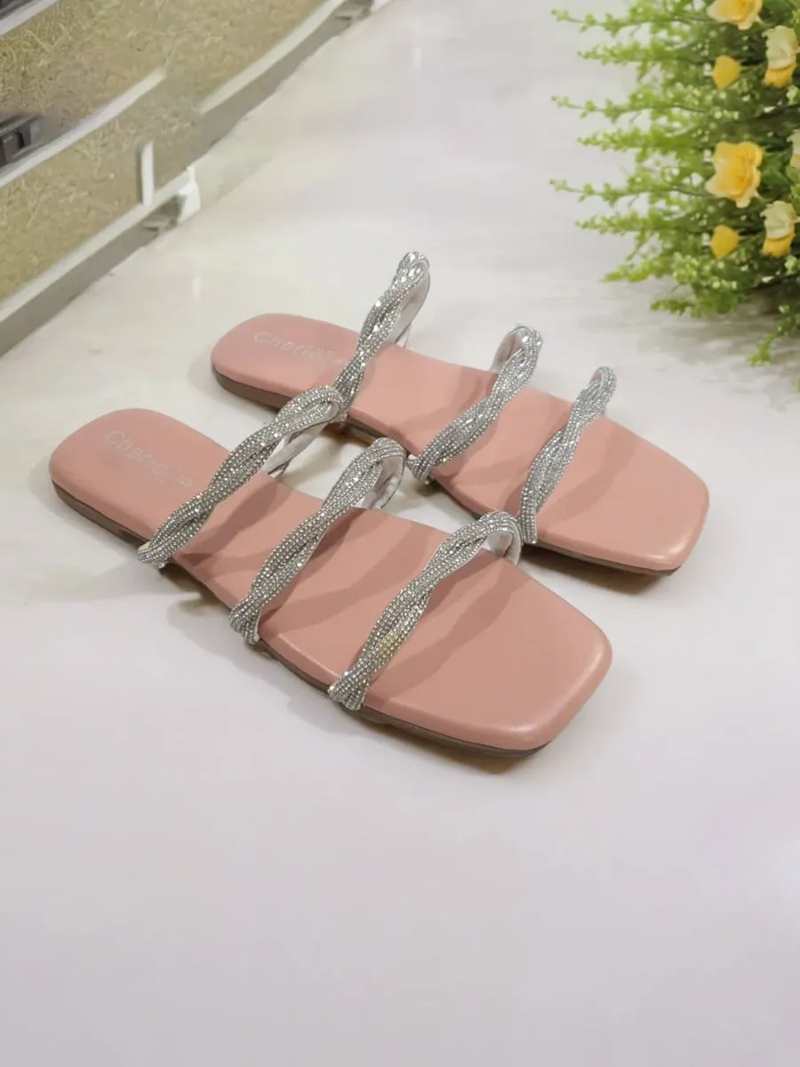 Customizable Slippers Pink Fancy Slippers for women