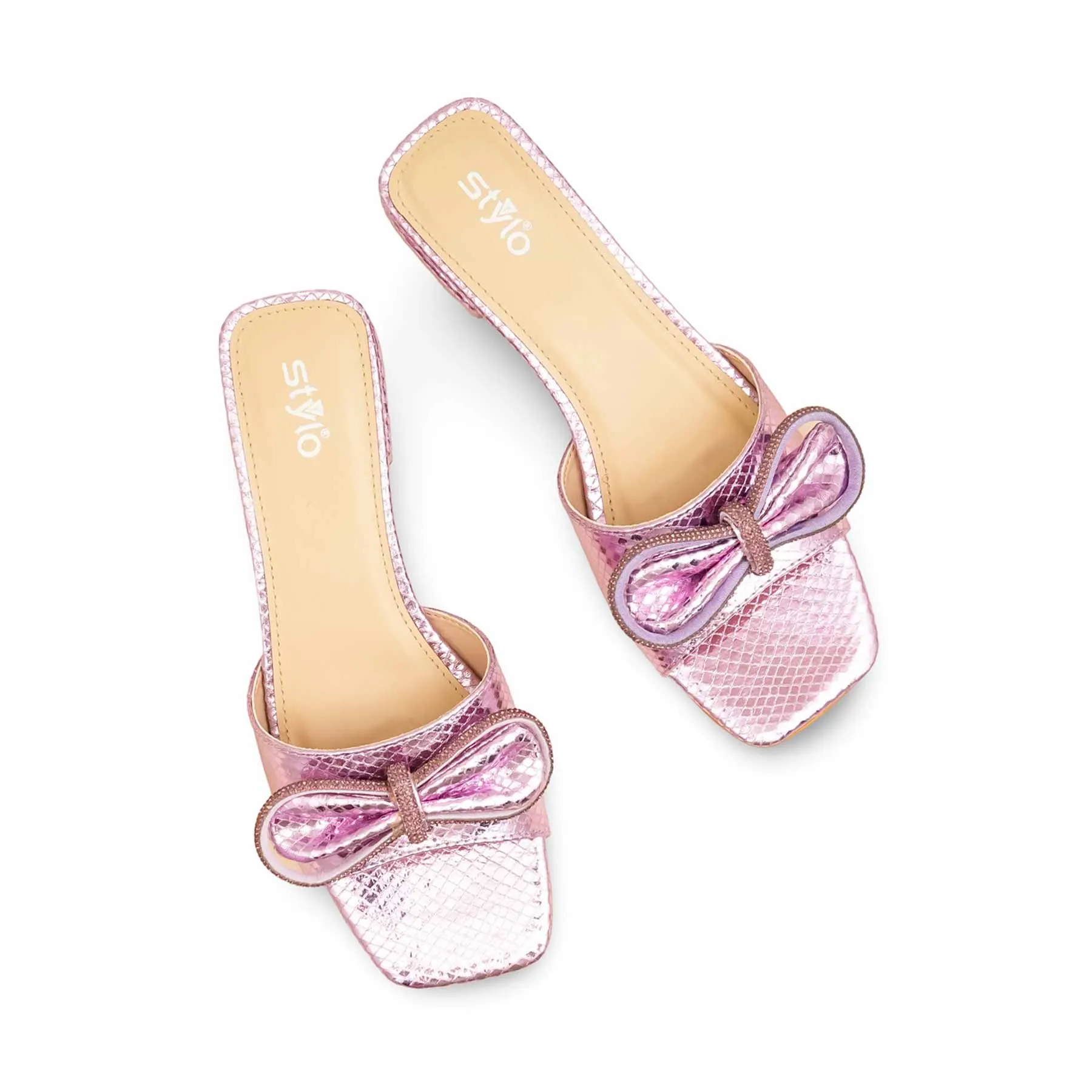 Pink Formal Slipper For Women FRS006 Platform Slide Sandals