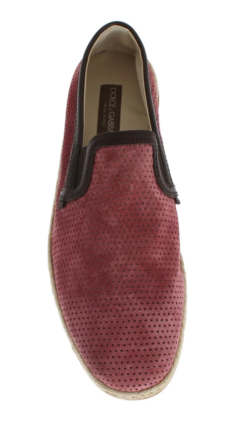 Ortho Loafers Pink Leather Breathable Holes Loafers