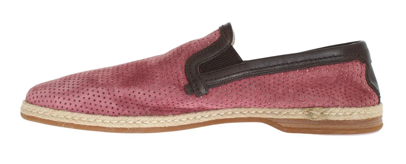 Pink Leather Breathable Holes Loafers Penny Loafers Wikipedia