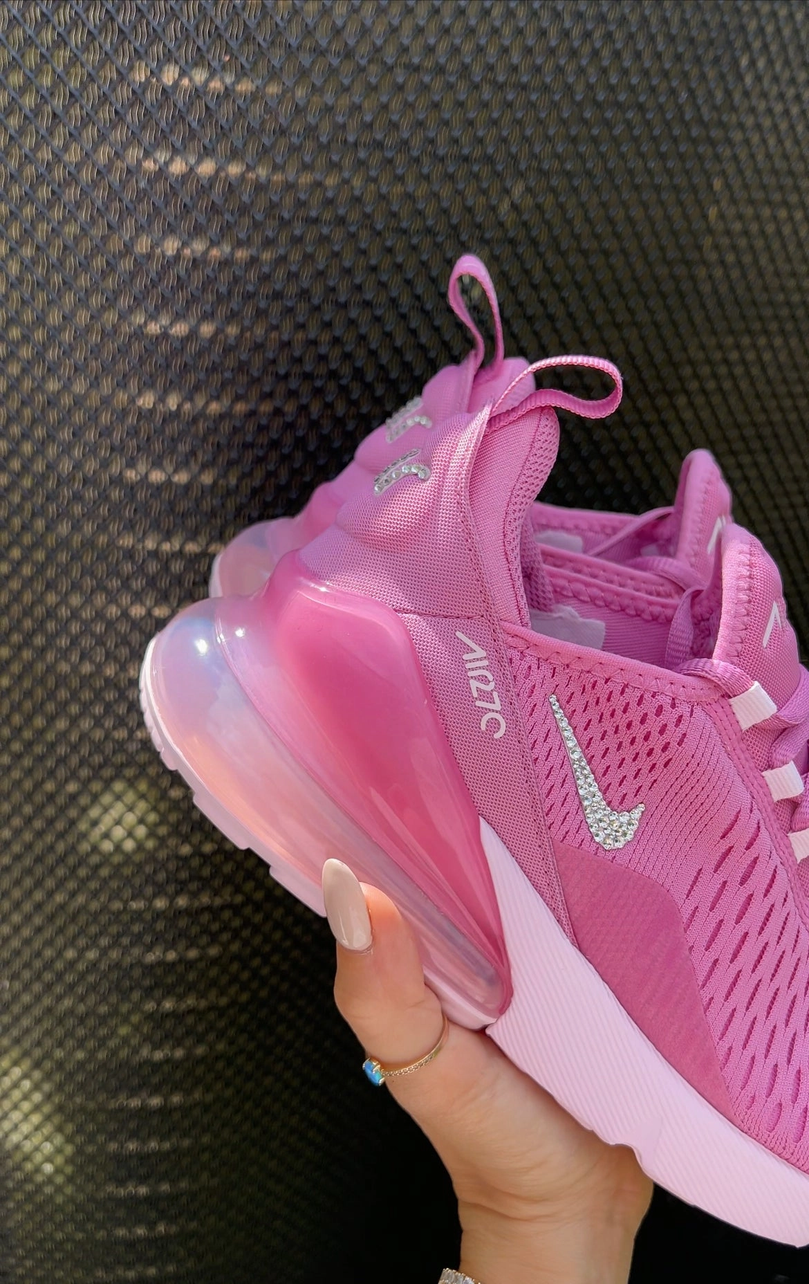 Asics Dance Fitness Shoes Pink Swarovski Nike Womens Girls Air 270