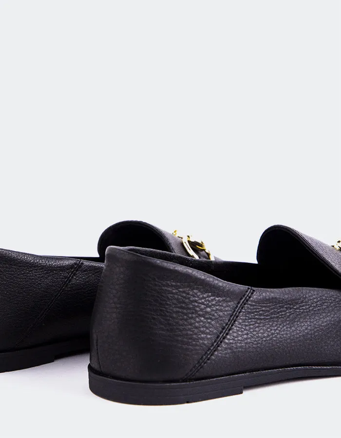 Flat Head Shoes Argyll Black Leather