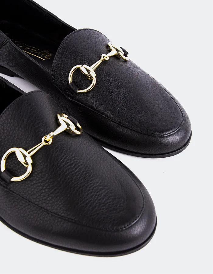 Argyll Black Leather Shoes For Toddlers With Flat Feet