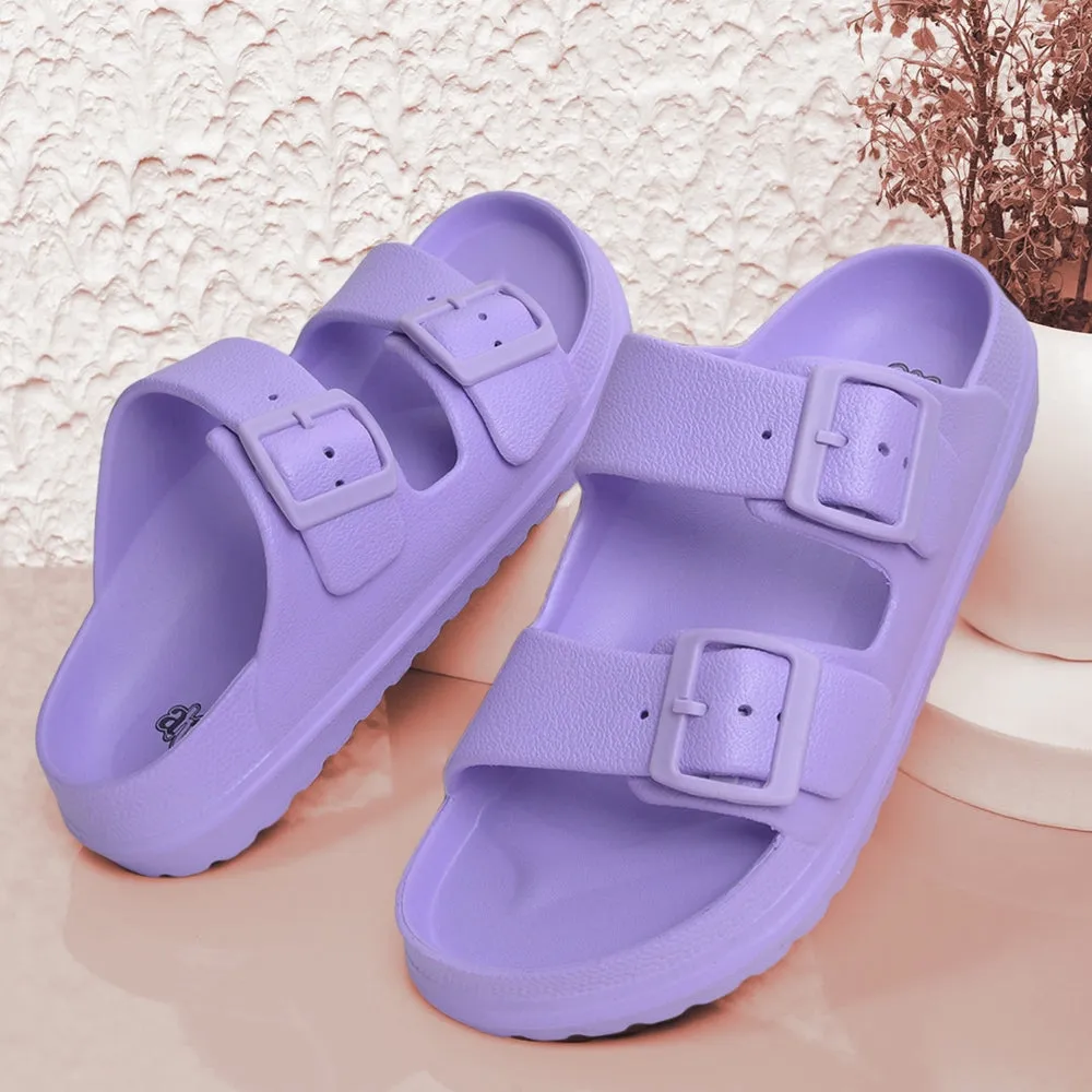 A-HA Purple Casual Flat Sandal For Women EASYPRO By Liberty Flat Shoes Designs