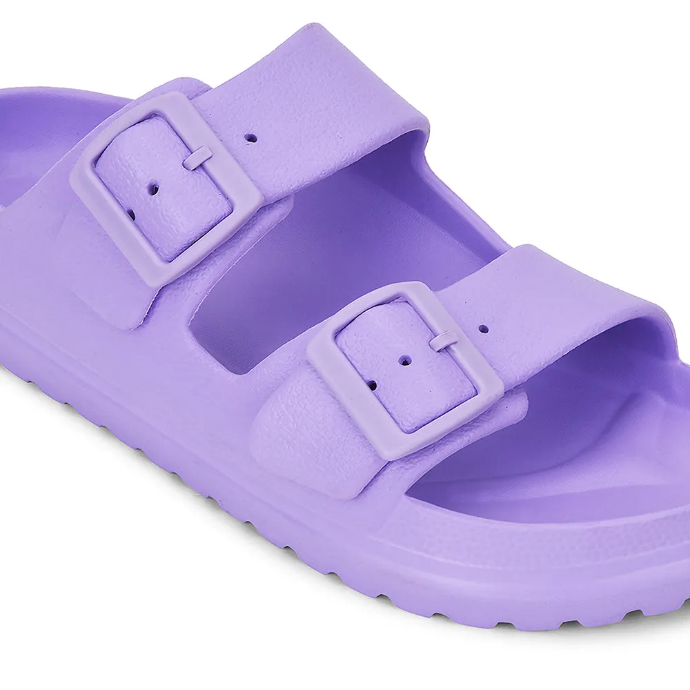 A-HA Purple Casual Flat Sandal For Women EASYPRO By Liberty Jeans Flat Shoes