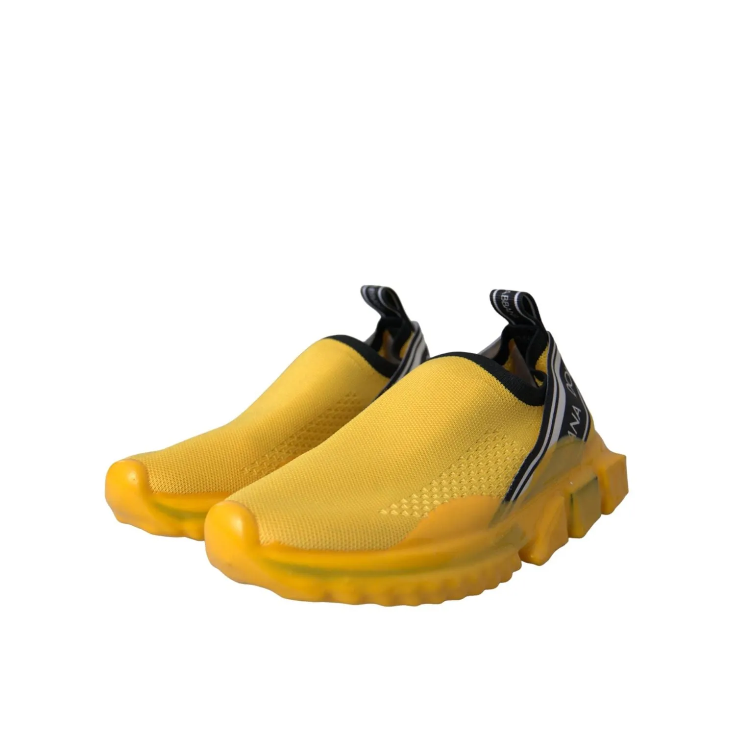 Dolce & Gabbana Yellow Sorrento Slip On Sneakers Women Shoes Safety Sneakers