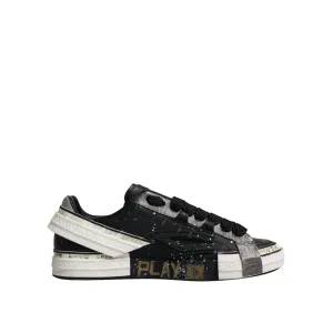 Dolce & Gabbana Black White Portofino Low Top Sneakers Shoes All Black Sneakers