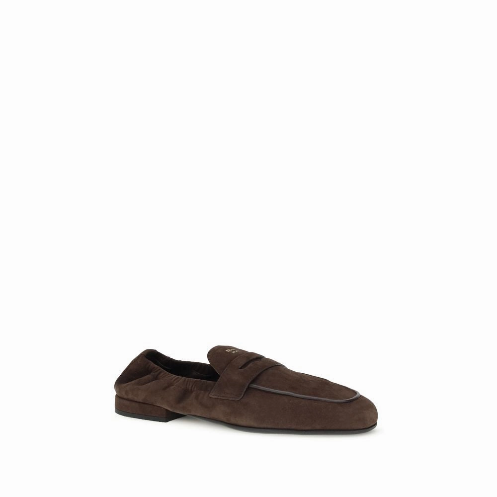Loafers East Side Prada Brown Lamb Ovis Aries Aries Slip-On Loafers