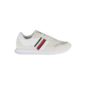 Running Track Sneakers Tommy Hilfiger White Polyester Men Sneaker