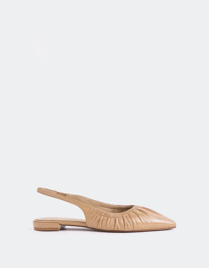 Flat Exercise Shoes Fransy Nude Leather