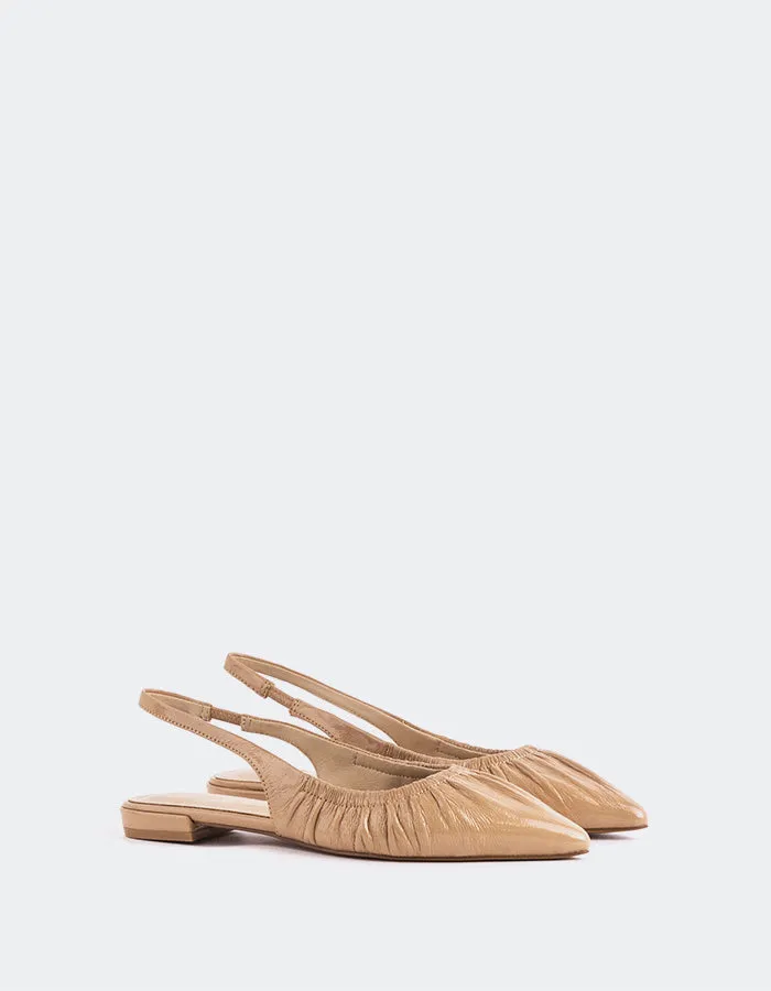 Fransy Nude Leather Unisa Shoes Flats
