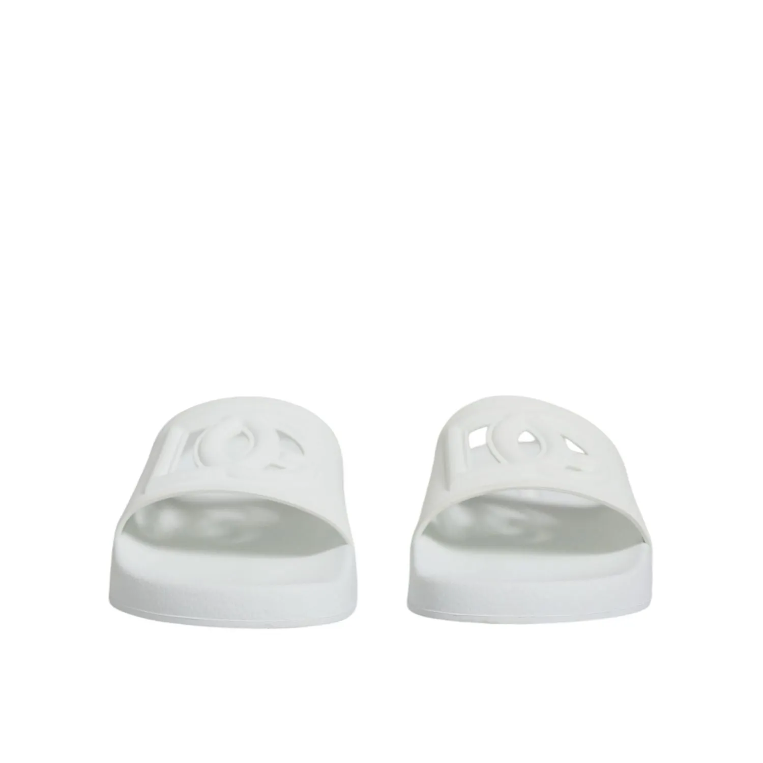 Strappy Sandals Wedge Heel Dolce & Gabbana White Rubber Slides Sandals Beachwear Shoes