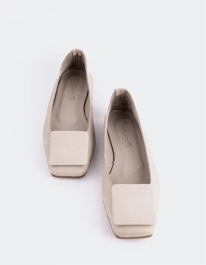 Flat Shoes Slingback Prianca Grey Leather