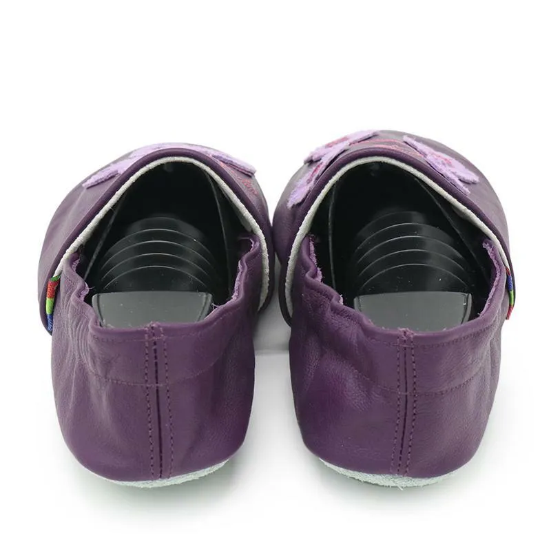 Purple butterfly flower  Women Slippers Yellow And Black Slides