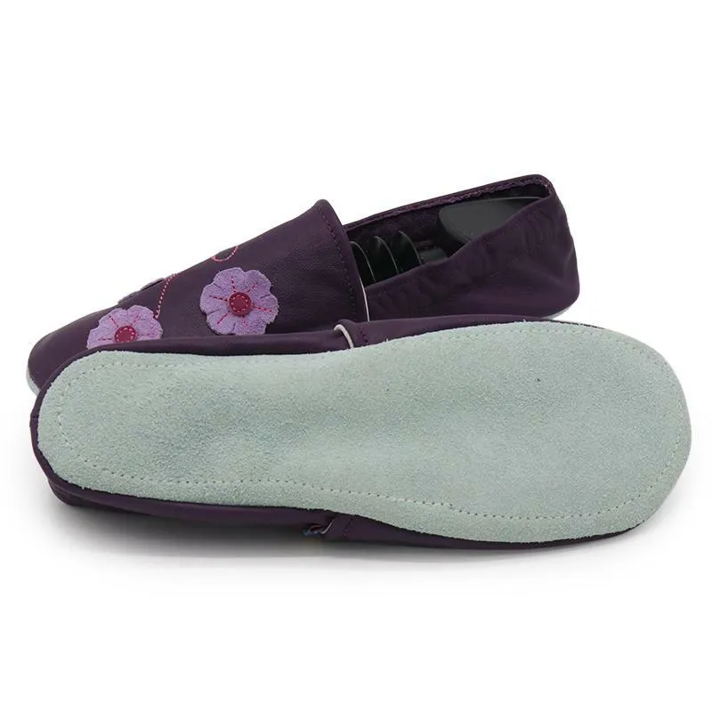 Slippers With Design Purple butterfly flower  Women Slippers