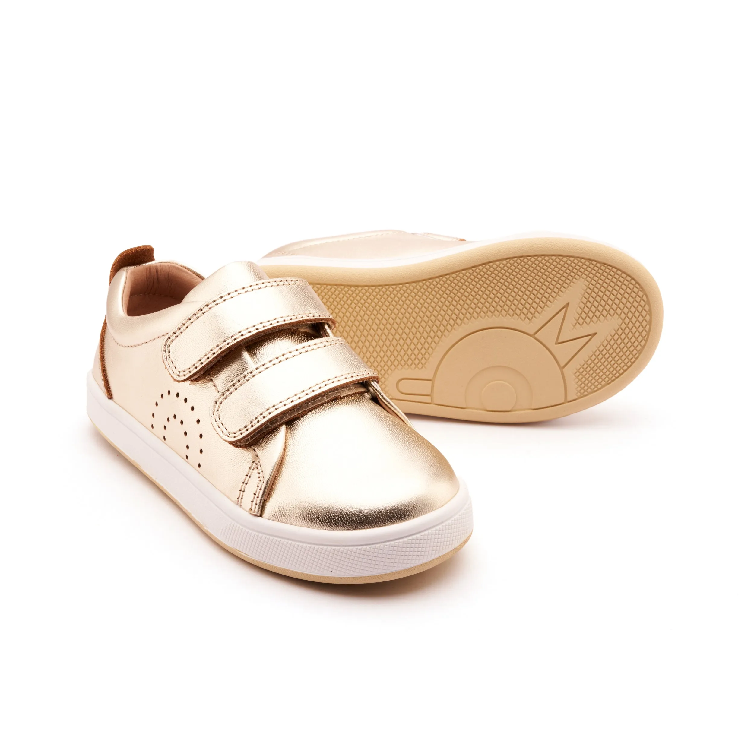 Ecco Jeremy Plain Toe Derby Casual Shoes Old Soles Boy's and Girl's Big Tot Casual Shoes - Gold