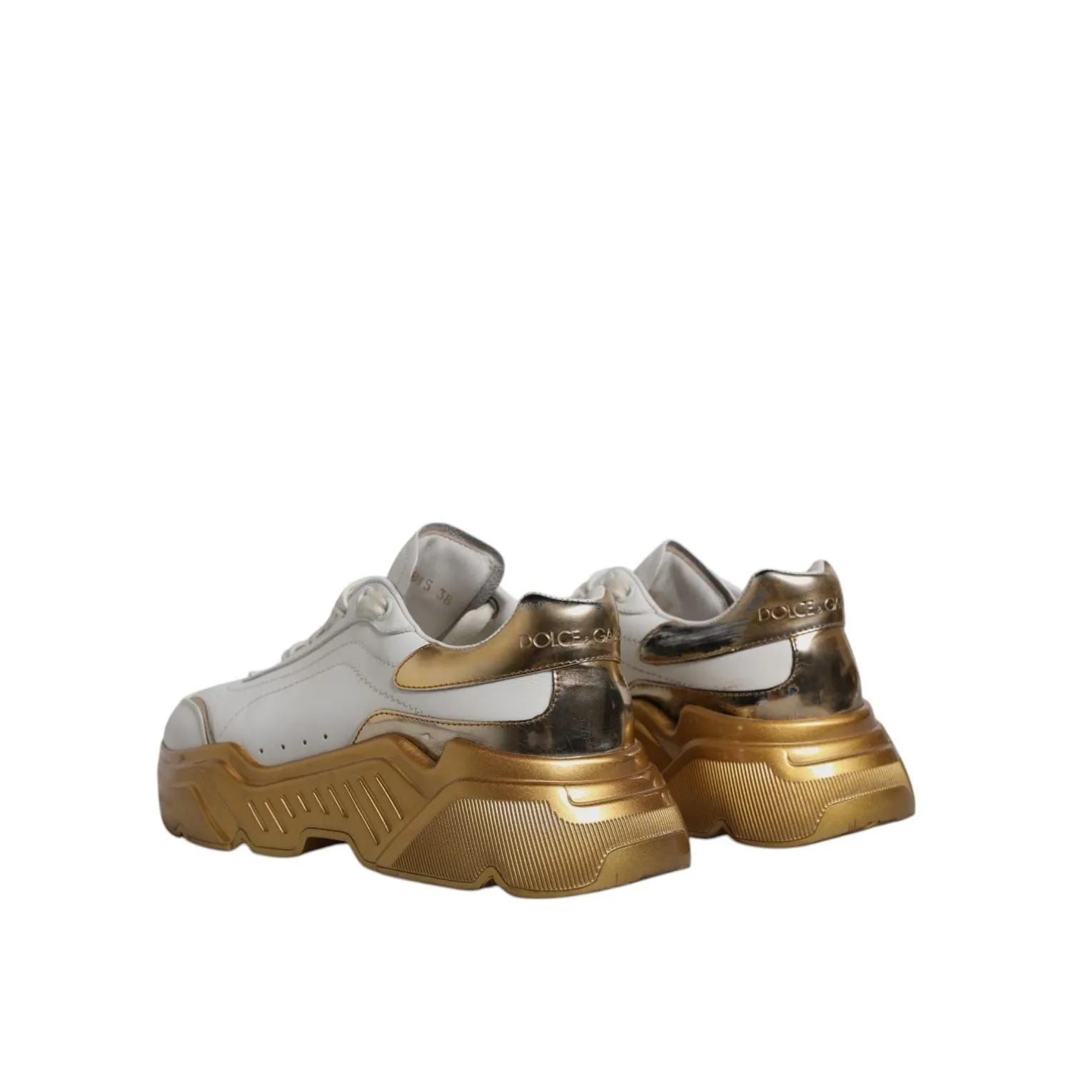 Winter Sneakers Dolce & Gabbana White Gold Daymaster Low Top Sneakers Shoes