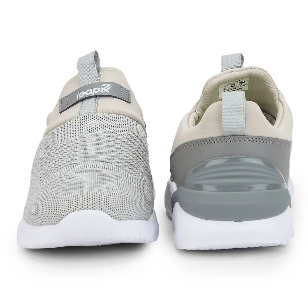 Leap7x Non-Lacing Light Grey Casual Slip-on Shoes For Men BRISK-01 By Liberty Casual Mules Shoes