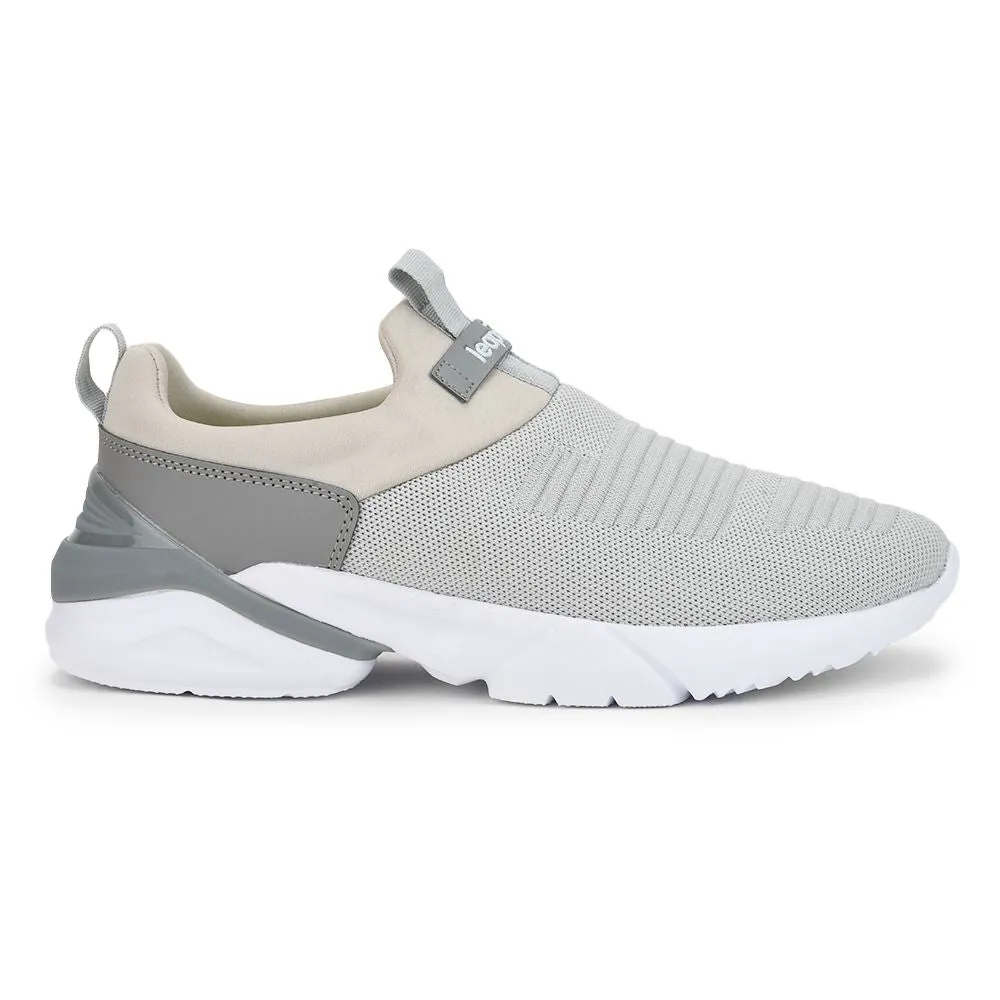 Casual Office Leap7x Non-Lacing Light Grey Casual Slip-on Shoes For Men BRISK-01 By Liberty