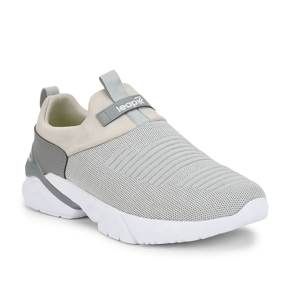 Wearing Dress Shoes Casually Leap7x Non-Lacing Light Grey Casual Slip-on Shoes For Men BRISK-01 By Liberty