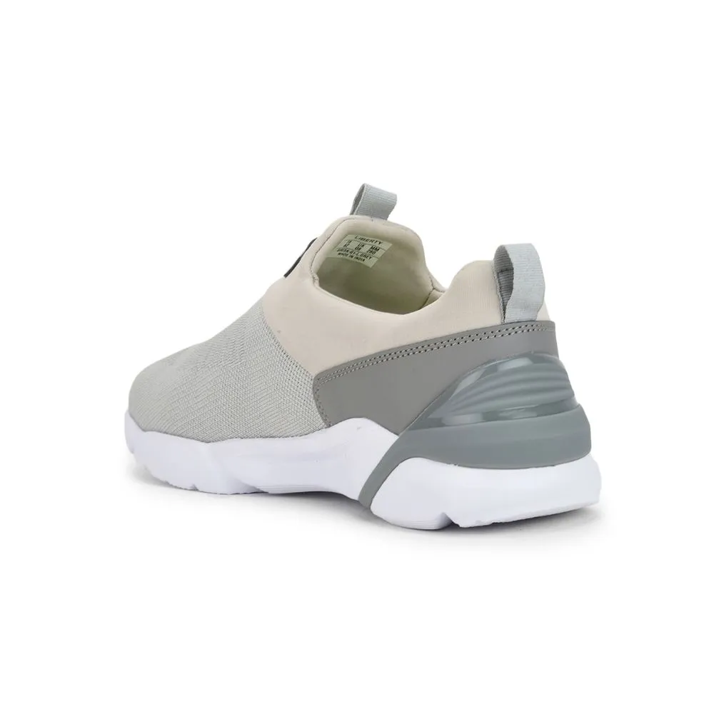 Best Casual Shoes To Wear With Jeans Leap7x Non-Lacing Light Grey Casual Slip-on Shoes For Men BRISK-01 By Liberty