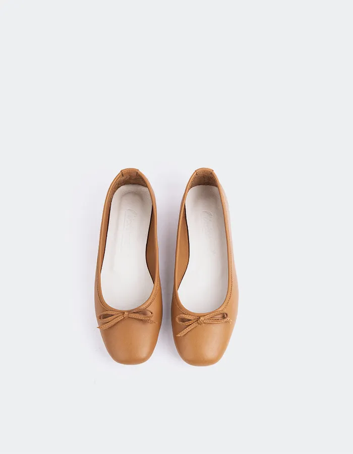 Ramesses Tan Leather Flat Foot Supination Shoes