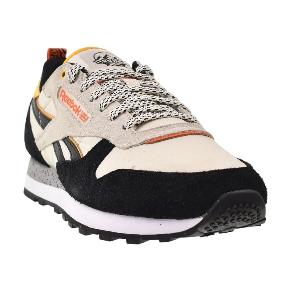 Navy Casual Shoes Reebok Classic Leather Men's Shoes Beige/Black/Blue
