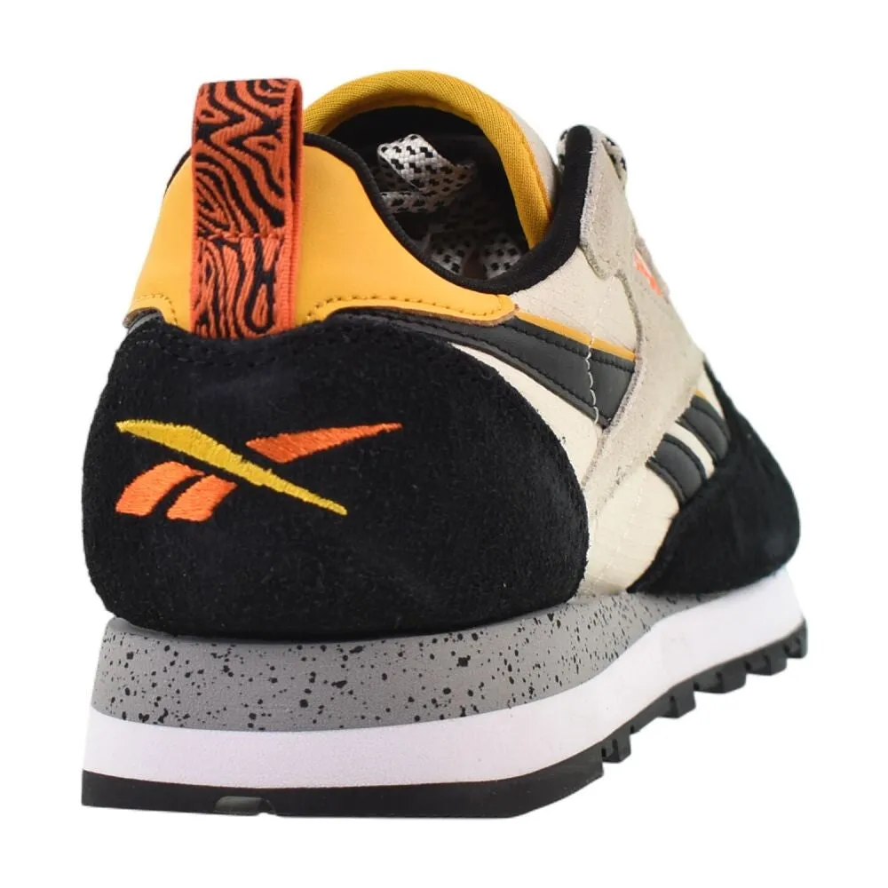 Casual Shoes To Style With A Suit Commute Reebok Classic Leather Men's Shoes Beige/Black/Blue