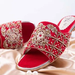 Casual Shoes With Khakis Red Fancy Slipper