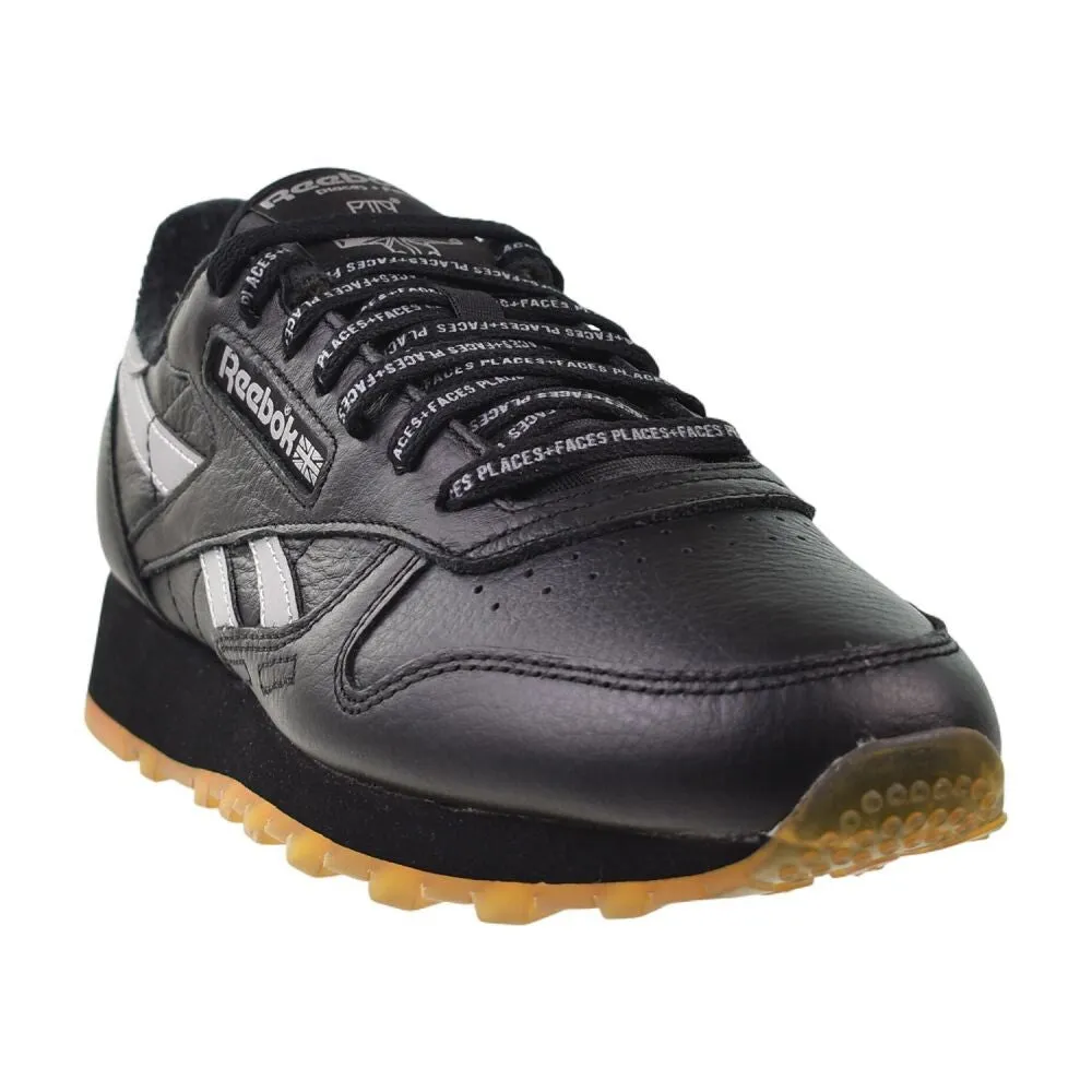 Reebok Classic Leather Men's Shoes Black/Silver/White Casual Oxfords Shoes