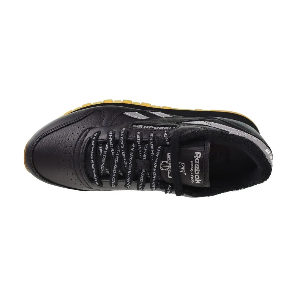 Reebok Classic Leather Men's Shoes Black/Silver/White Shoes Casual Boot Update