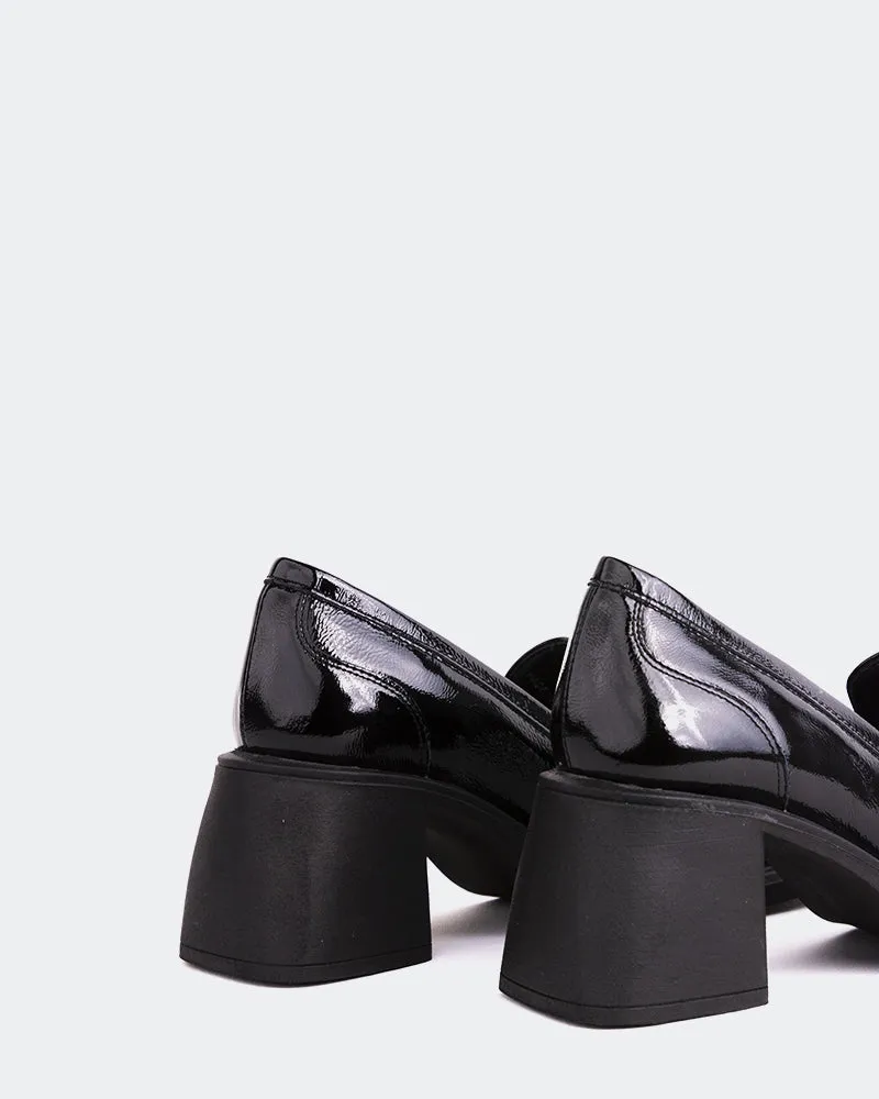 Ladies Canvas Loafers Station Black Naplack