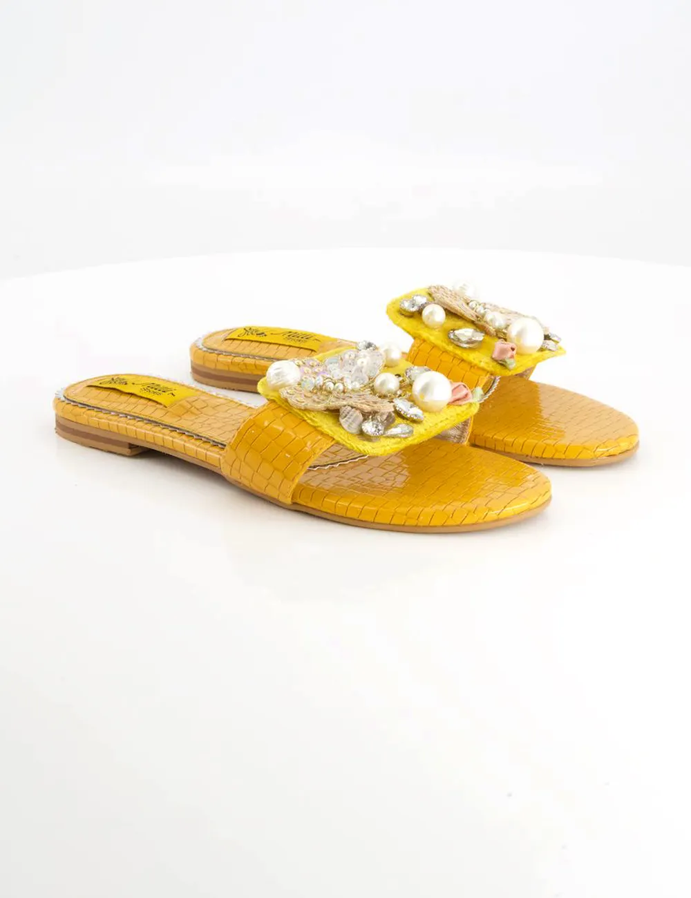 Sword Slippers Yellow Fancy & Stylish Slippers for women