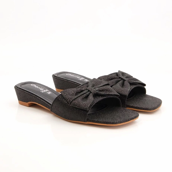 Fancy & Stylish Black Heel Slippers for women Bernese Mountain Dog Slippers