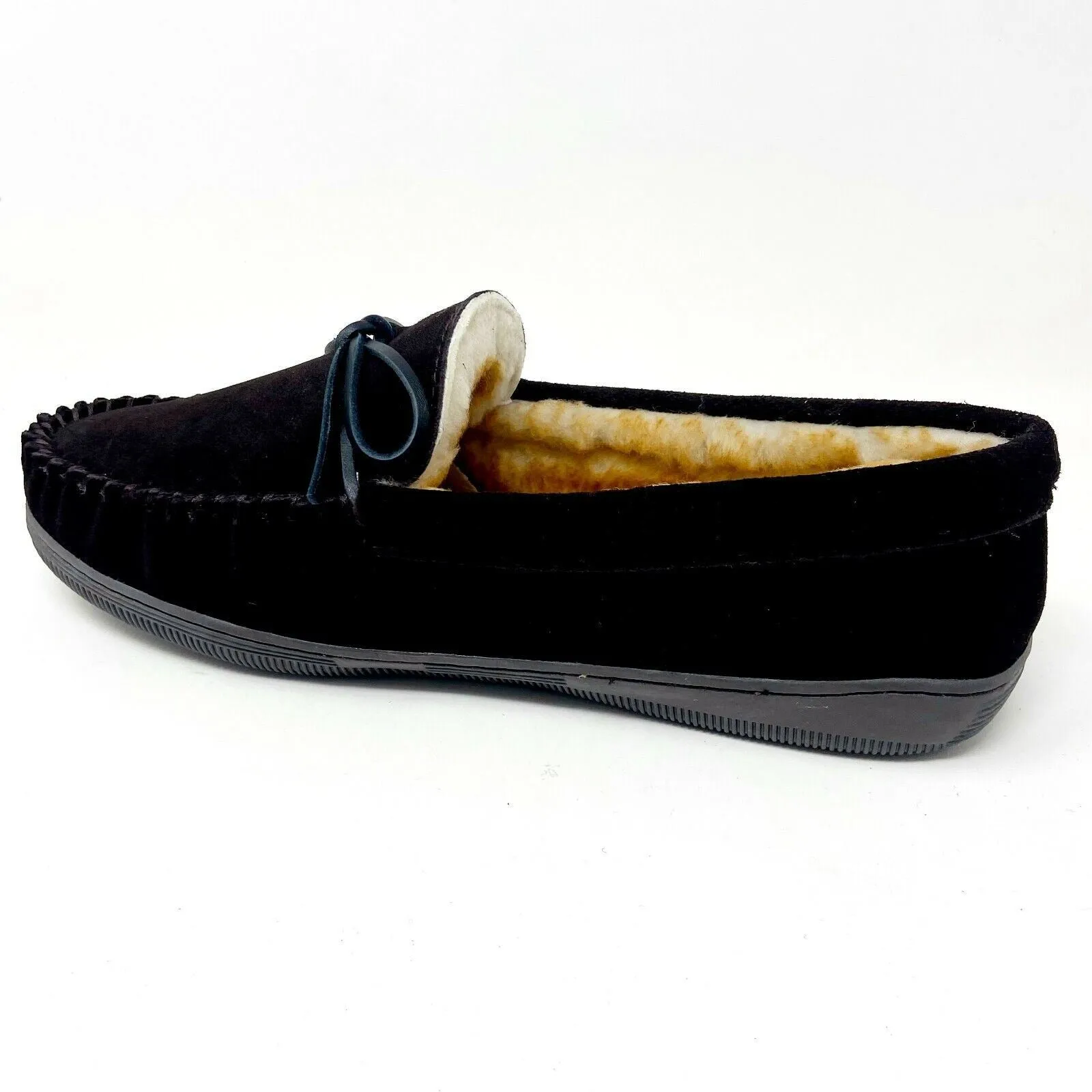 Leopard Slippers Tamarac Camper Rootbeer Cowhide Moccasin Mens Wide Width Slip On Slippers