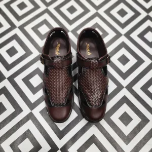 NDM-251 BROWN Sandals Leather Slides