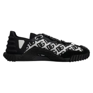 Dolce & Gabbana Black Logo Lace Up Low Top NS1 Sneakers Best Wide Toe Box Sneakers