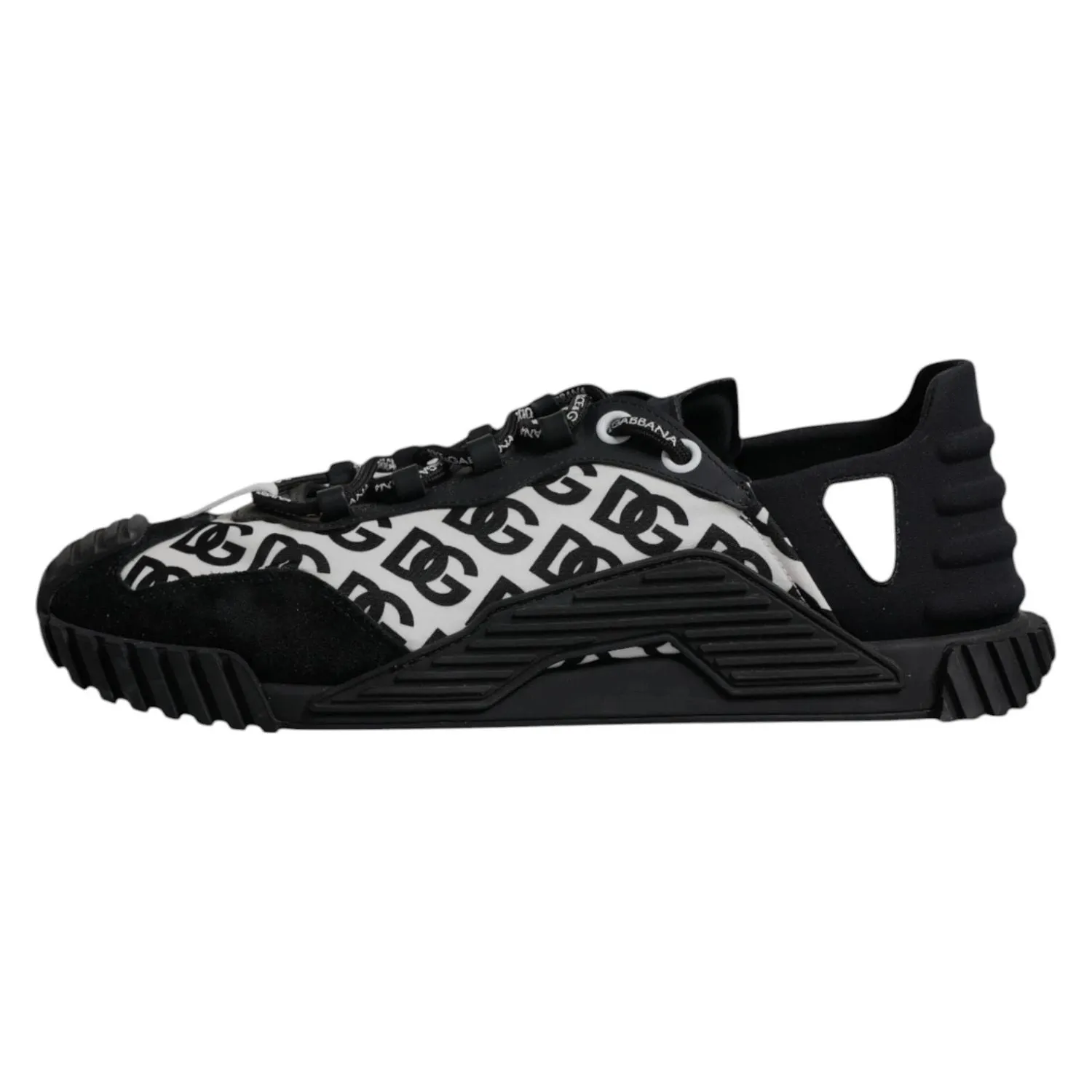Dolce & Gabbana Black Logo Lace Up Low Top NS1 Sneakers Oq Sneakers