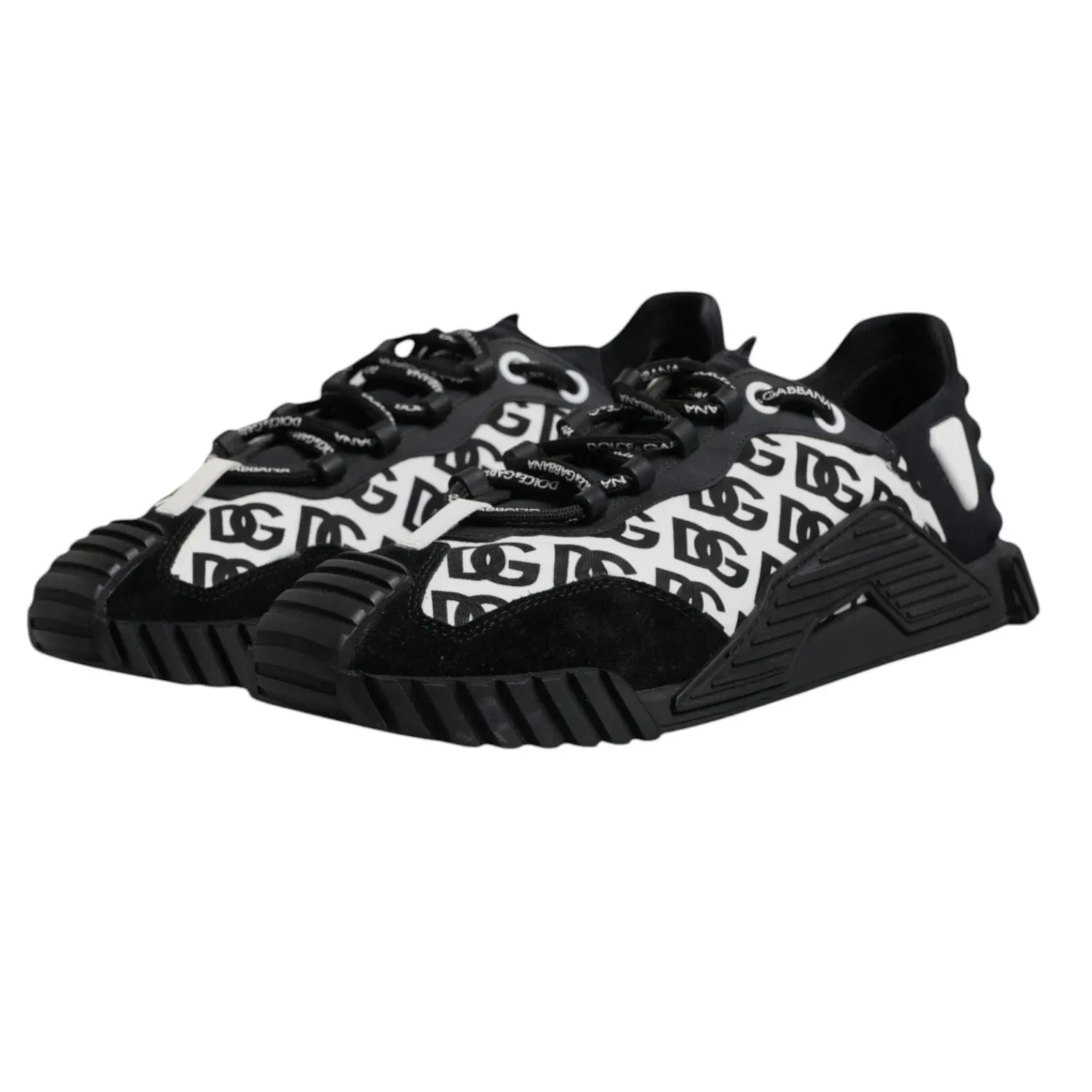Dolce & Gabbana Black Logo Lace Up Low Top NS1 Sneakers Sneakers Dunk Low