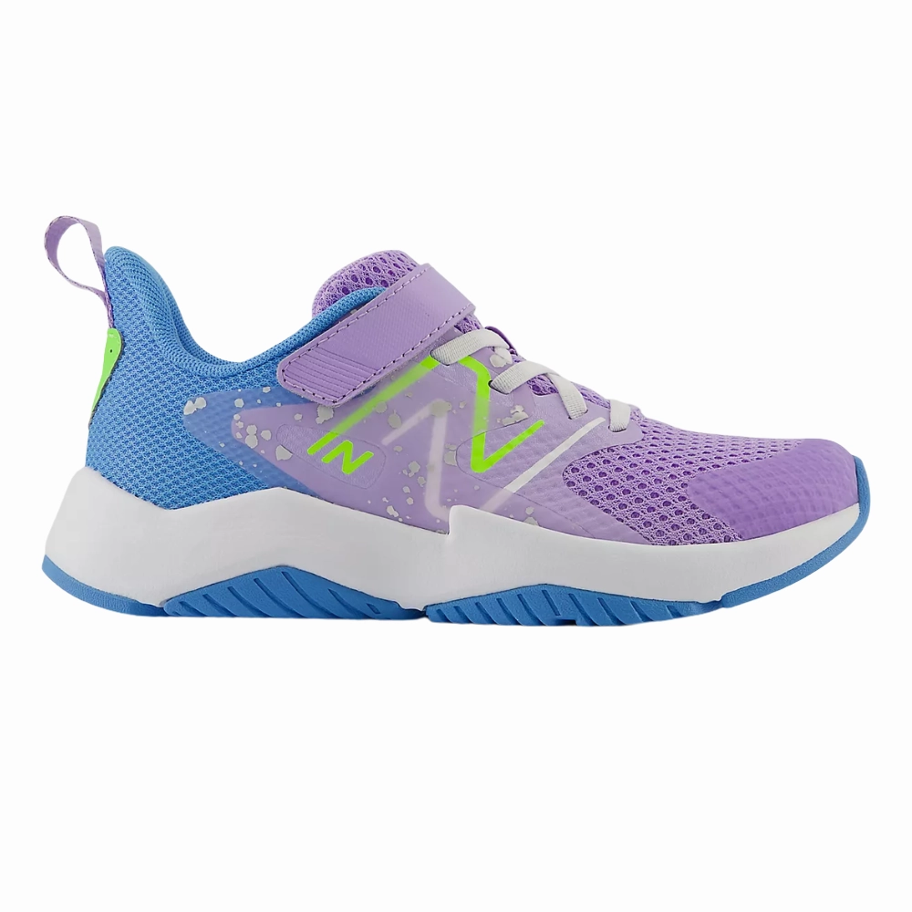 New Balance Toddler Girls Rave Run V2 Bungee Lace Velcro Lilac Glo Fresh Foam X More V5 Running Shoe